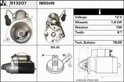 EDR 913207 - Starter autospares.lv