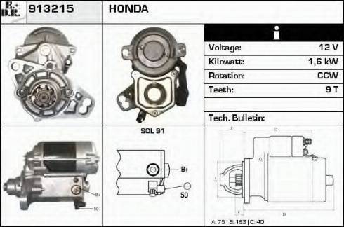 EDR 913215 - Starter autospares.lv