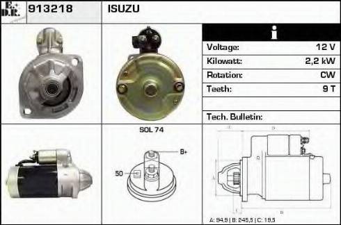 EDR 913218 - Starter autospares.lv