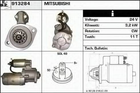 EDR 913284 - Starter autospares.lv