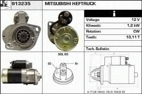 EDR 913235 - Starter autospares.lv