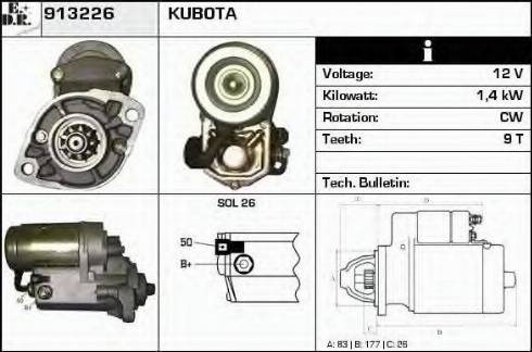 EDR 913226 - Starter autospares.lv