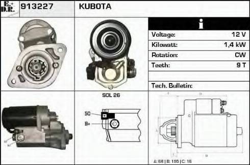 EDR 913227 - Starter autospares.lv