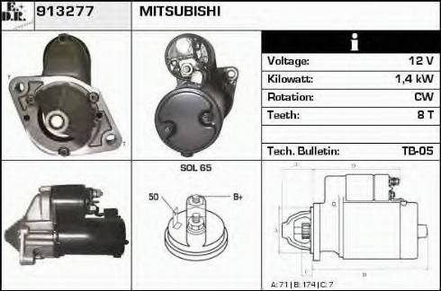 EDR 913277 - Starter autospares.lv