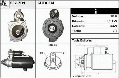 EDR 913791 - Starter autospares.lv