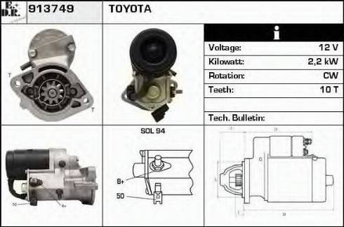 EDR 913749 - Starter autospares.lv