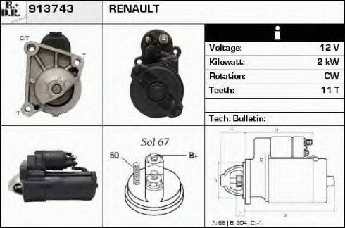 EDR 913743 - Starter autospares.lv