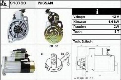 EDR 913758 - Starter autospares.lv