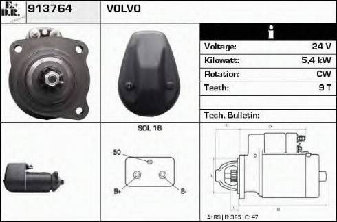 EDR 913764 - Starter autospares.lv