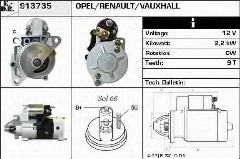 EDR 913735 - Starter autospares.lv