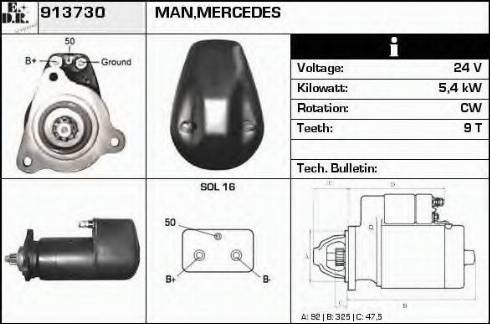 EDR 913730 - Starter autospares.lv