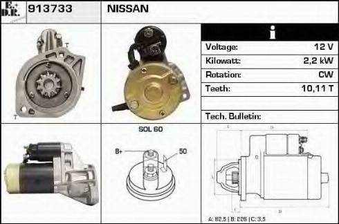 EDR 913733 - Starter autospares.lv