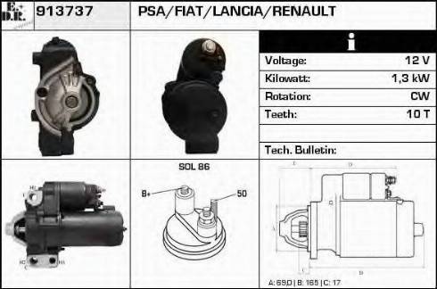 EDR 913737 - Starter autospares.lv