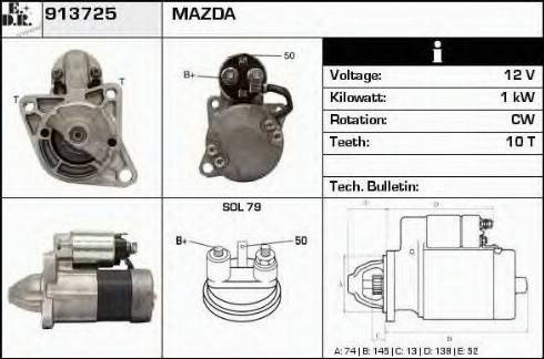 EDR 913725 - Starter autospares.lv