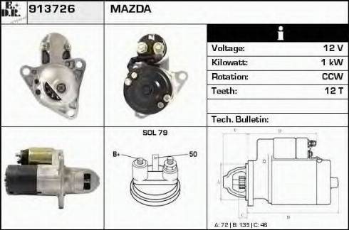 EDR 913726 - Starter autospares.lv