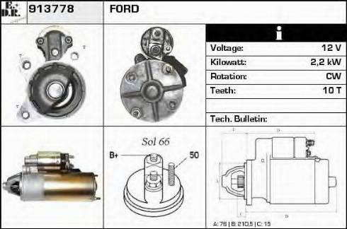 EDR 913778 - Starter autospares.lv