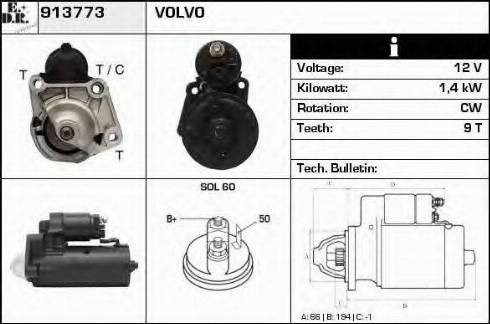 EDR 913773 - Starter autospares.lv