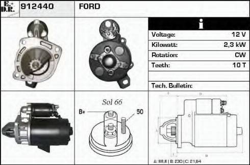 EDR 912440 - Starter autospares.lv