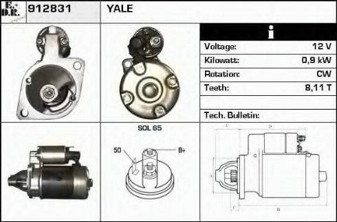 EDR 912831 - Starter autospares.lv