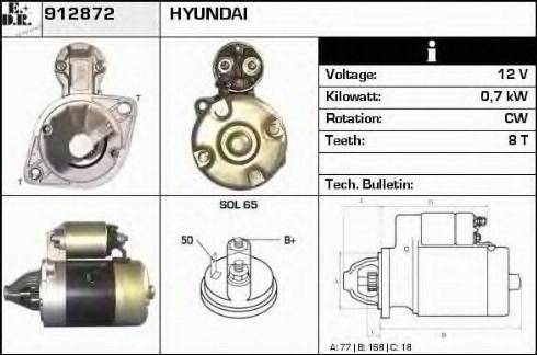 EDR 912872 - Starter autospares.lv