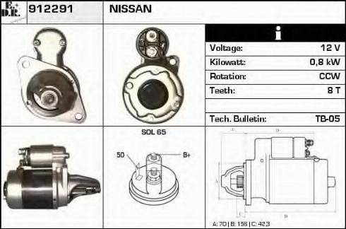 EDR 912291 - Starter autospares.lv