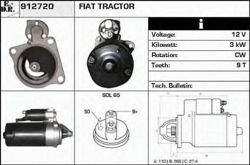 EDR 912720 - Starter autospares.lv