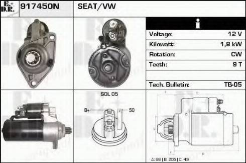 EDR 917450N - Starter autospares.lv