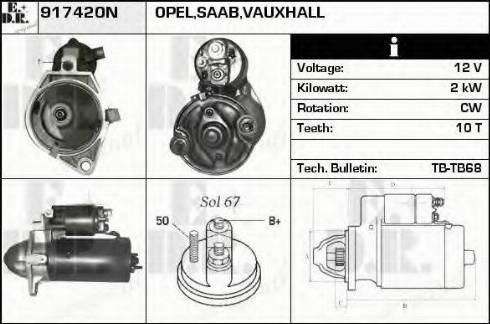 EDR 917420N - Starter autospares.lv