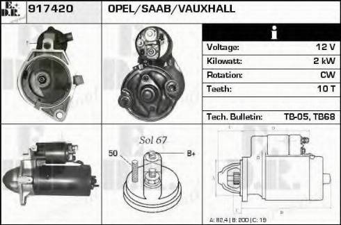 EDR 917420 - Starter autospares.lv