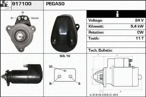 EDR 917100 - Starter autospares.lv