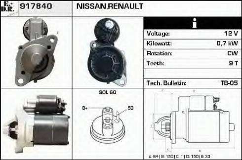 EDR 917840 - Starter autospares.lv