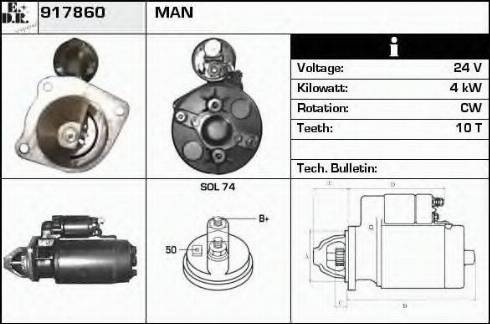 EDR 917860 - Starter autospares.lv