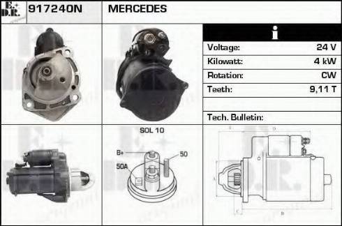 EDR 917240N - Starter autospares.lv