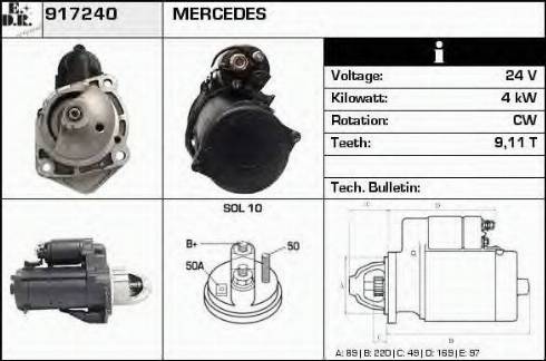 EDR 917240 - Starter autospares.lv