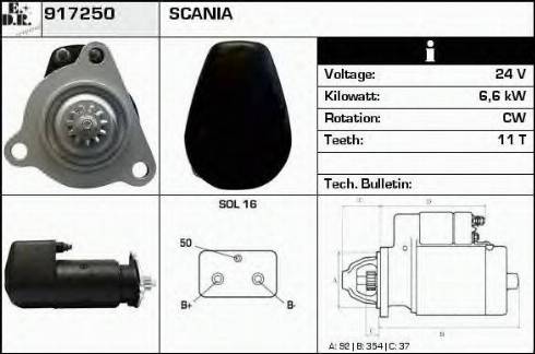 EDR 917250 - Starter autospares.lv