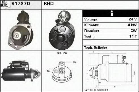 EDR 917270 - Starter autospares.lv