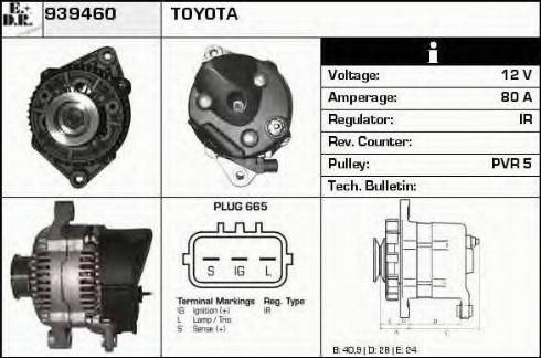 EDR 939460 - Alternator autospares.lv