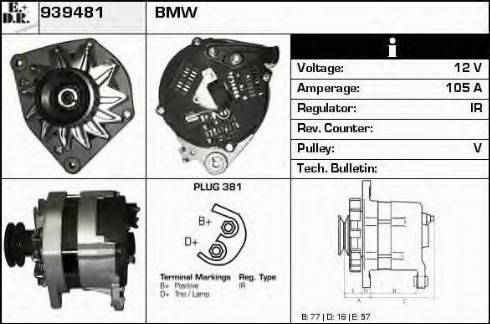 EDR 939481 - Alternator autospares.lv