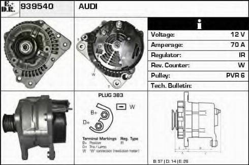 EDR 939540 - Alternator autospares.lv