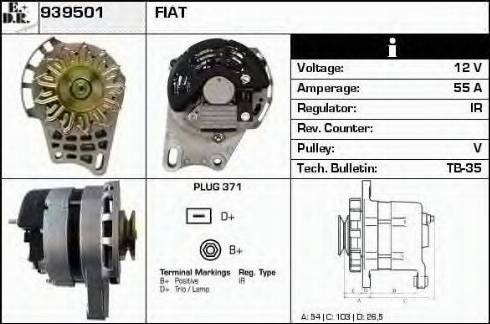 EDR 939501 - Alternator autospares.lv