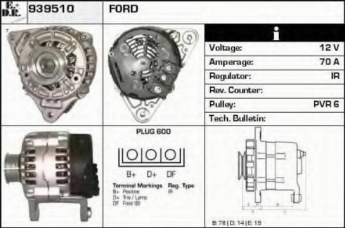 EDR 939510 - Alternator autospares.lv