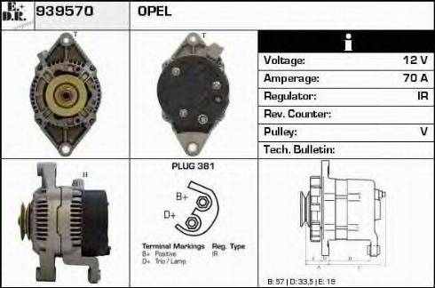 EDR 939570 - Alternator autospares.lv