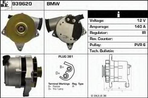 EDR 939620 - Alternator autospares.lv