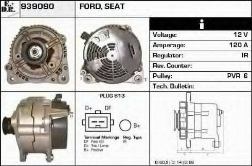 EDR 939090 - Alternator autospares.lv