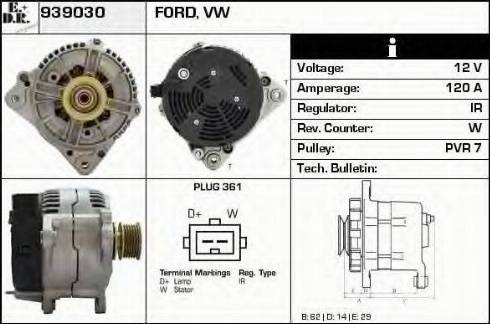 EDR 939030 - Alternator autospares.lv