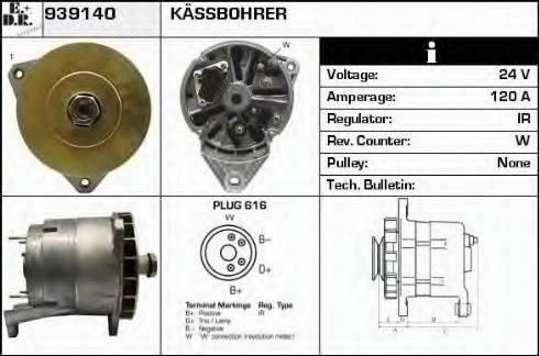 EDR 939140 - Alternator autospares.lv