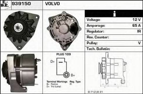 EDR 939150 - Alternator autospares.lv