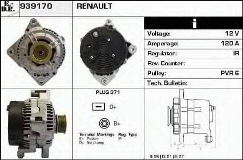 EDR 939170 - Alternator autospares.lv