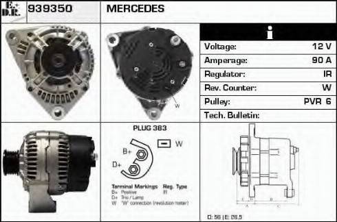 EDR 939350 - Alternator autospares.lv