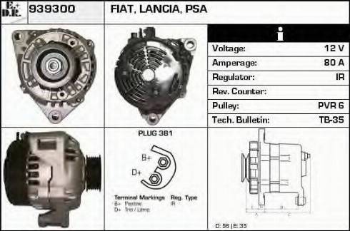 EDR 939300 - Alternator autospares.lv